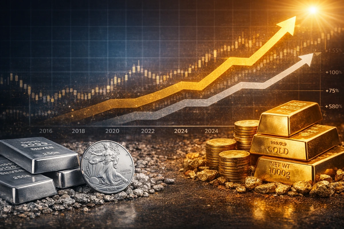 نسبت افزایش قیمت طلا به نقره